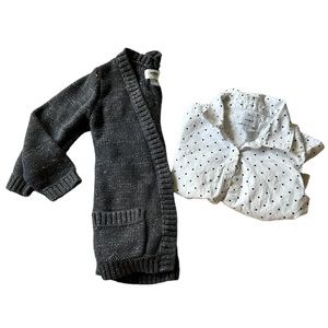 Old navy Girls cárdigan and shirt